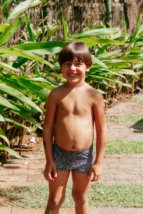 Sunga Boxer Infantil Poá